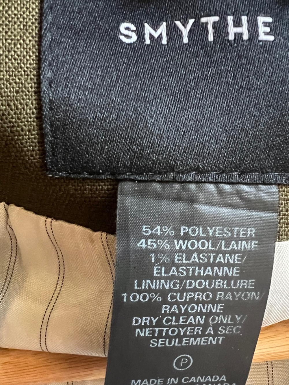 Smythe Olive Green Blazer Size 10 - Picture 3 of 9